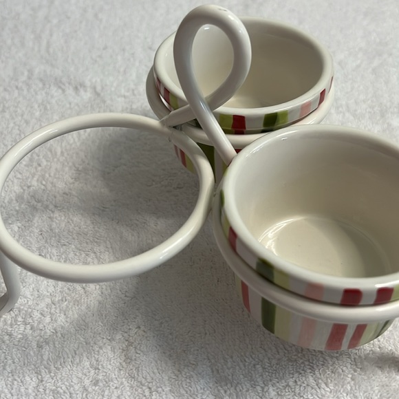 Linens-N-Things 3-Dish Condiments Set with Holder - Picture 6 of 10